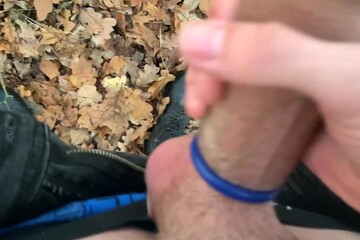 Teenager use Cock Ring for the FIRST TIME, HARD ORGASM ! OUTDOORS ! / PERFECT DICK /